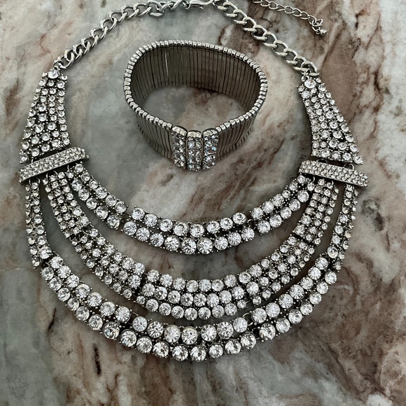 Bundle of - 3 Choker Necklaces and a Bracelet by BeBe - Picture 3 of 12